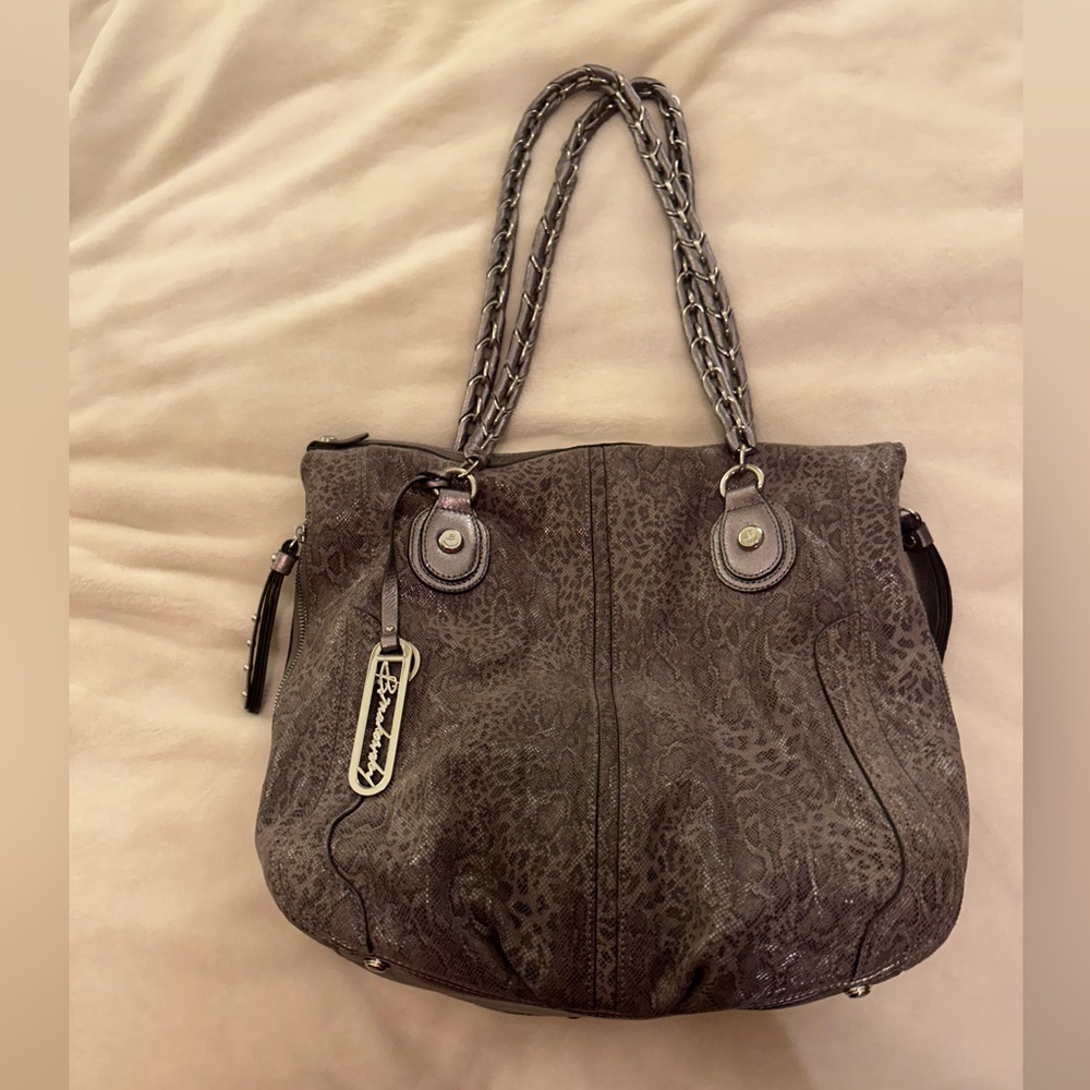 B Makowsky snake-lepoard print Bag- NWOT